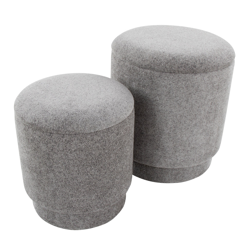 Upholstered Contemporary Ottoman Set
