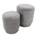 Upholstered Contemporary Ottoman Set