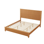 Solid Wood King Bed Frame with Tall Headboard