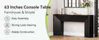 63" Extra Long Console Table - Modern Farmhouse Sofa Table