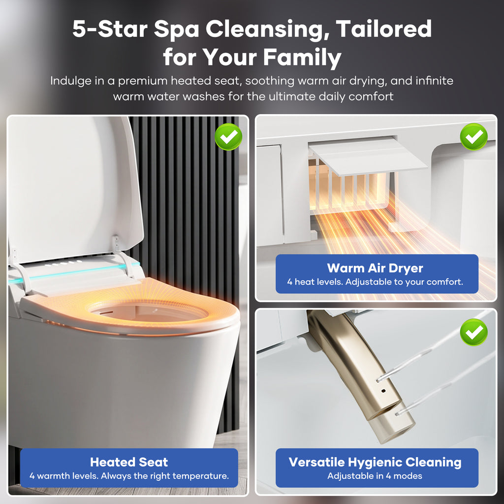 Wall-mounted Smart Toilet with Aromatherapy Deodorization