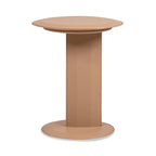Mode 18" Leatherette Round C-Shaped Sofa Side Table