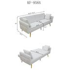 Modern Teddy Upholstered Accent Loveseat Sofa