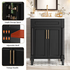 24" Bathroom Vanity with Integrated Ceramic Sink