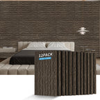 3D Faux Stone Wall Panels - 12 PCS PU Wainscoting Panel
