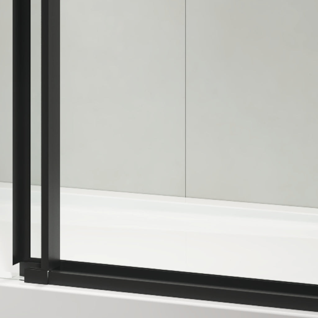 60" W x 76" H Sliding Frameless Shower Door in Matte