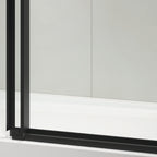 60" W x 76" H Sliding Frameless Shower Door in Matte