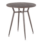 Round Dinette Table in Antique Metal
