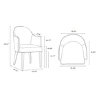 Hillman Wood Vegan Leather and Velvet Armchair