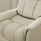 Global Home Swivel Glider Recliner with Manual Adjustable Headrest & Footrest