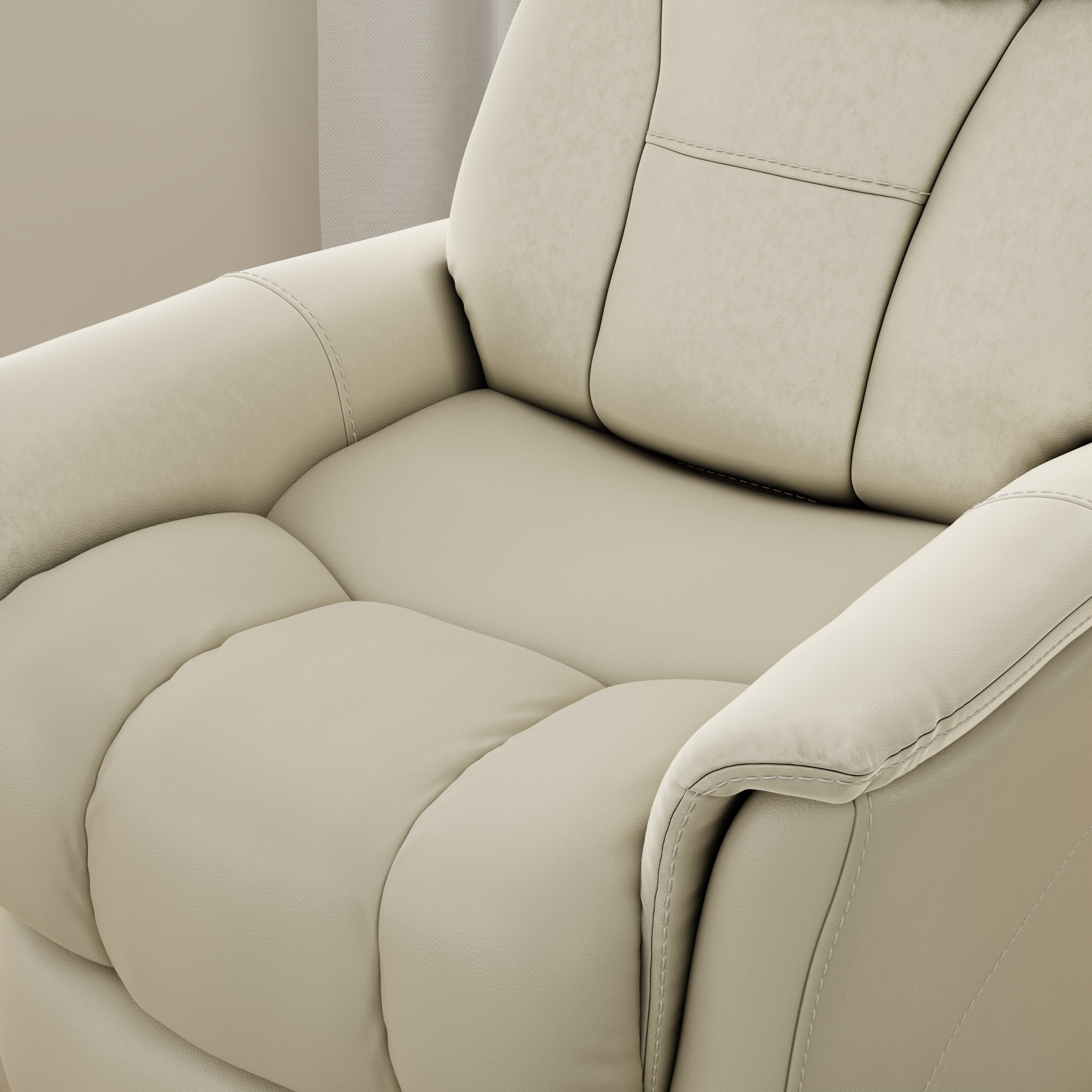Global Home Swivel Glider Recliner with Manual Adjustable Headrest & Footrest