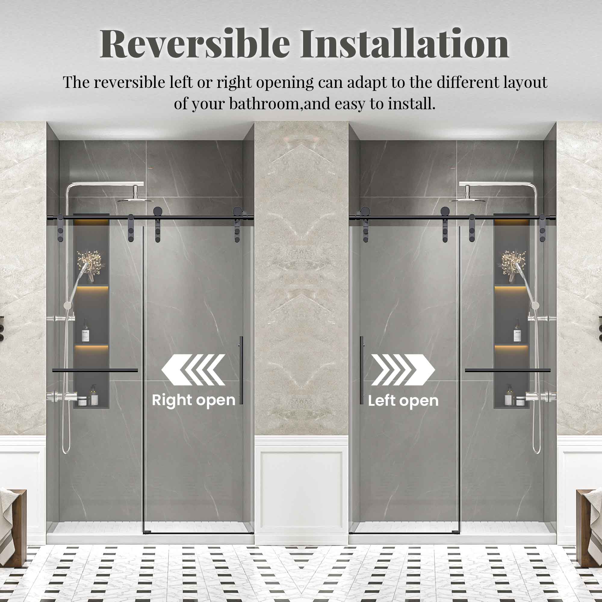 Frameless Single Sliding Shower Doors