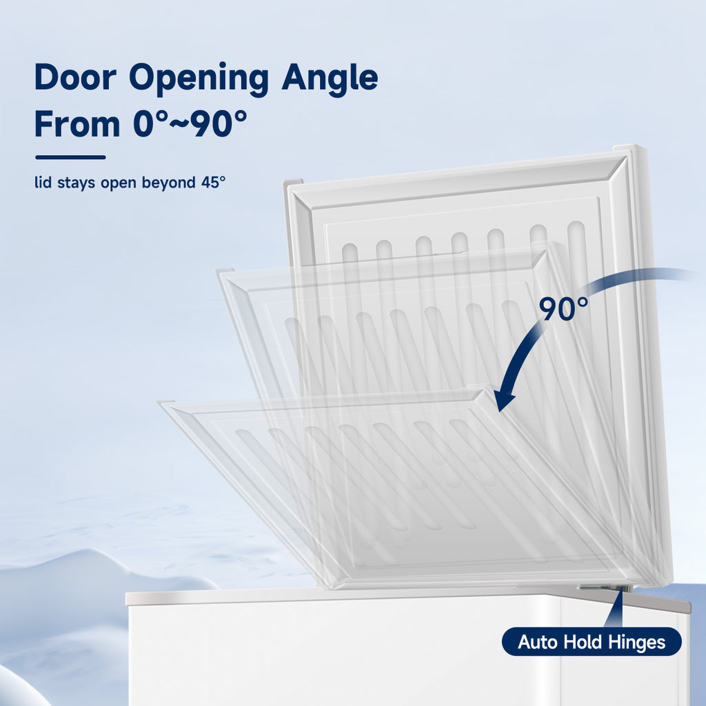 ORIKOOL 5.0 Cu.ft Solid Top Commercial Deep Chest Freezer