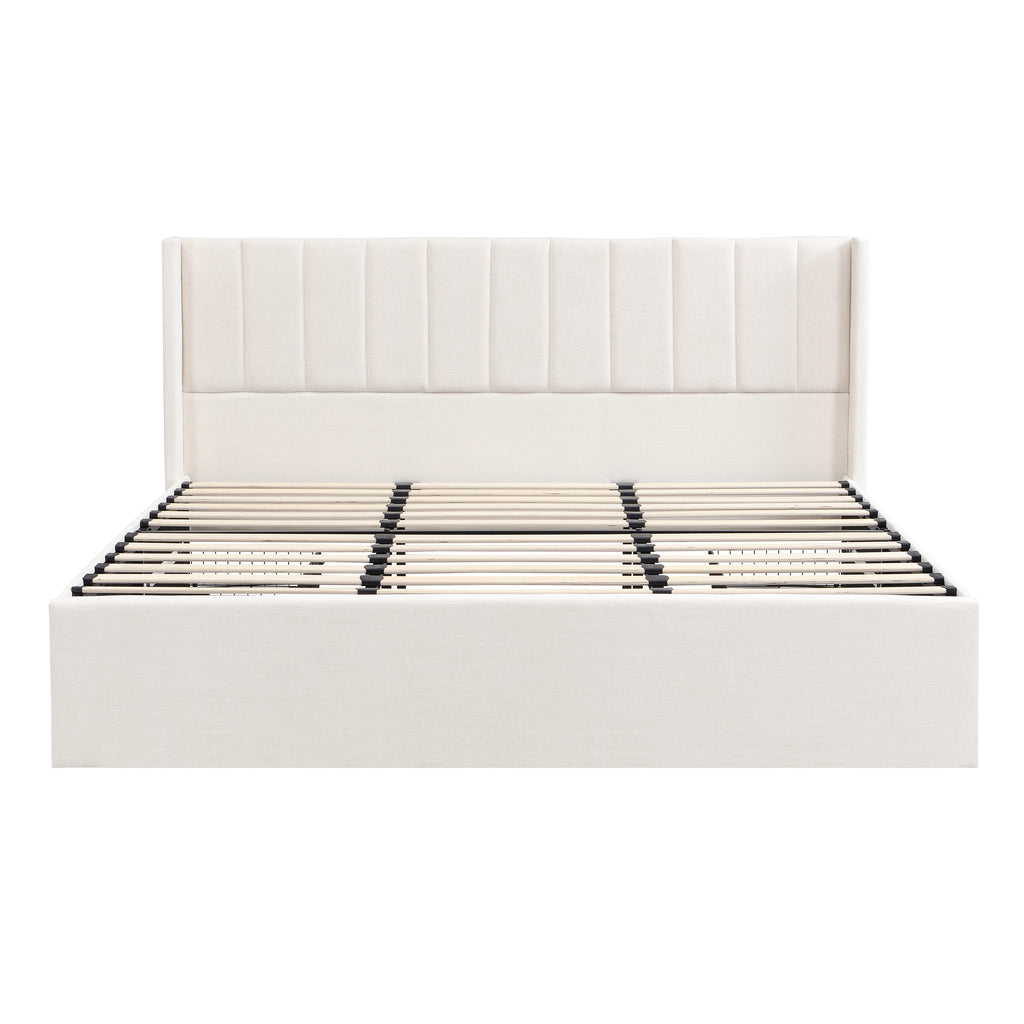 Large-Capacity Upholstered Storage Bed With Drawers