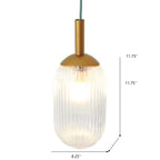 Modern Style Pendant Lamp - Bronze and Clear