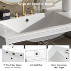 30" Modern Bathroom Vanity with Ceramic Sink