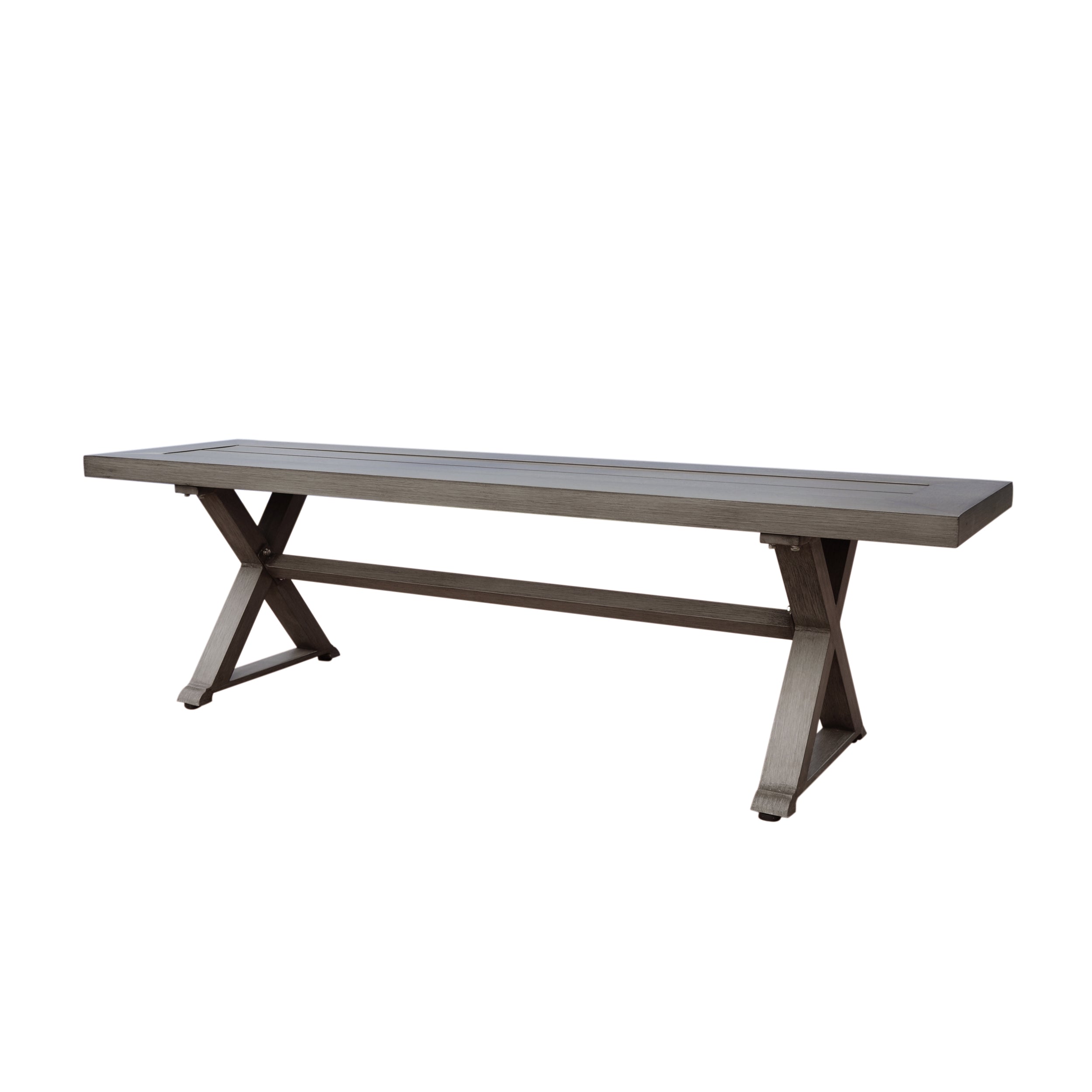 Modern Outdoor Aluminum Dining Bench