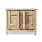 Rowan 48" Solid Reclaimed Pine 2-Door Crossbar Accent Storage Cabinet