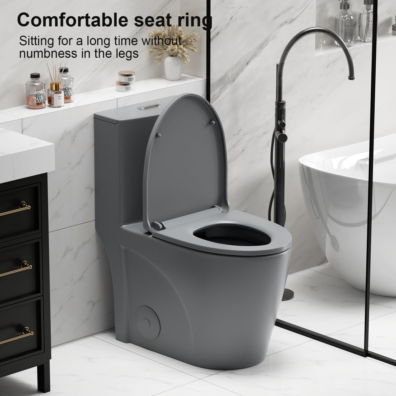 1.1/1.6 GPF Tornado Flush One-Piece Toilet