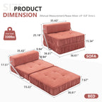 Orange Folding Sofa - Convertible Chair for Home