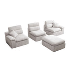 Corner Chaise Sofa with High Backrest