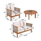 Outdoor Unique Tub Design 4-Seat Sofa Set
