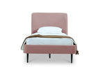 Heather Upholstered Velvet Twin Bed