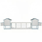 Large Wooden Chicken Coop with Double Nesting Boxes