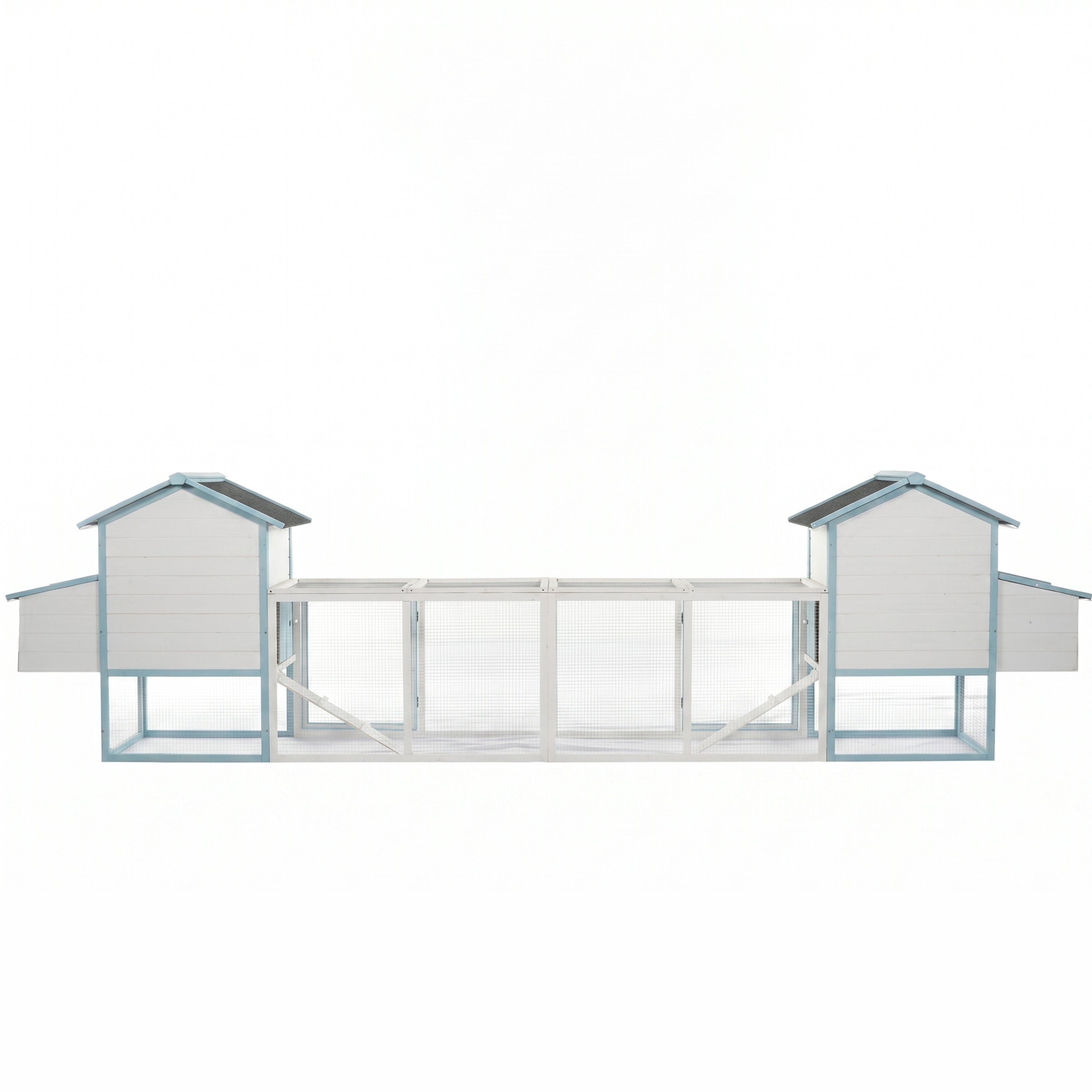 Large Wooden Chicken Coop with Double Nesting Boxes