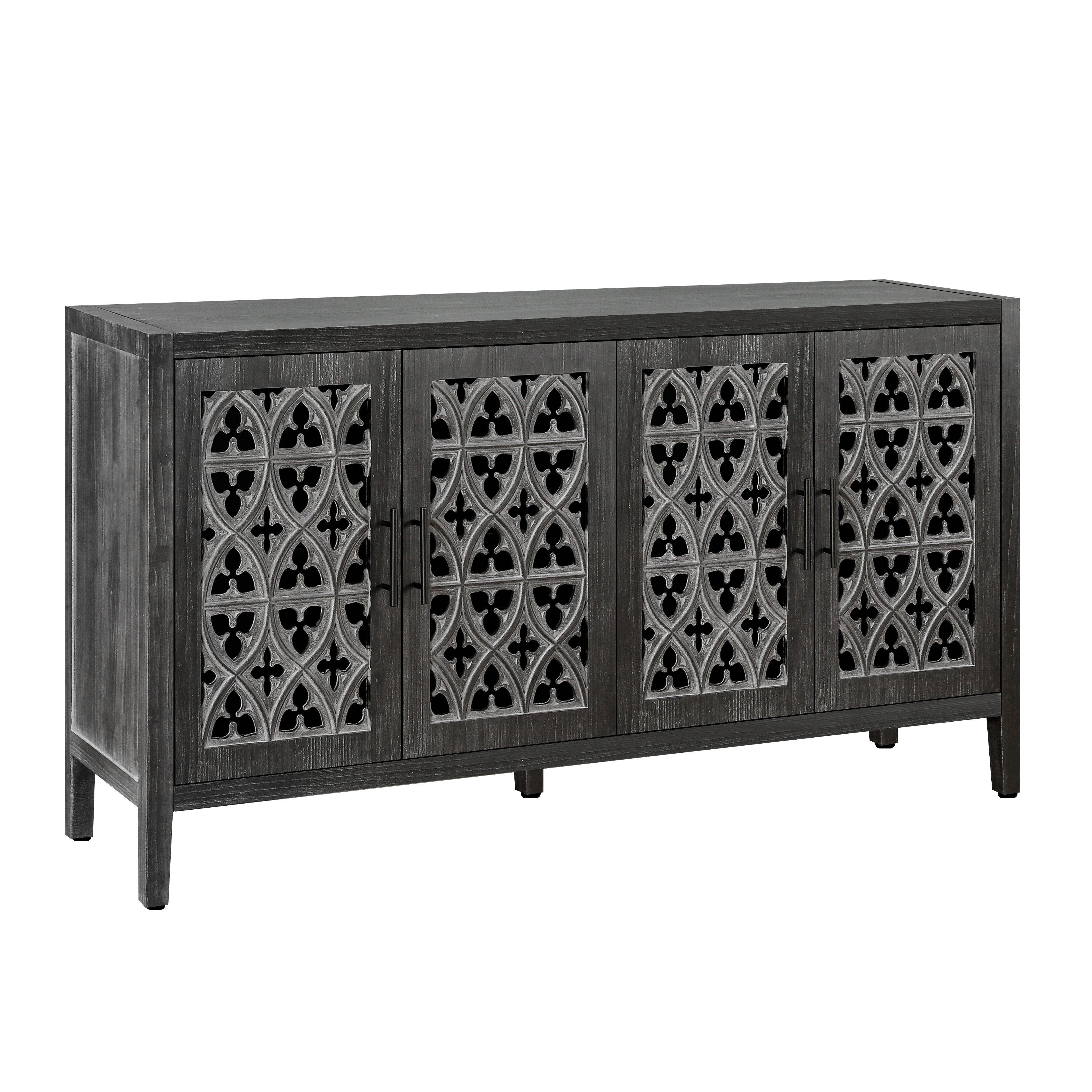Hollow Four Door Antique Cabinet