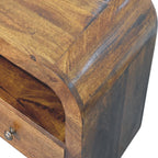 Solid Wood Darcy Nightstand with 1 Drawer and Open Shelf