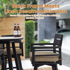 Modern Outdoor 2-Piece Swivel Bar Chairs – Aluminum Frame
