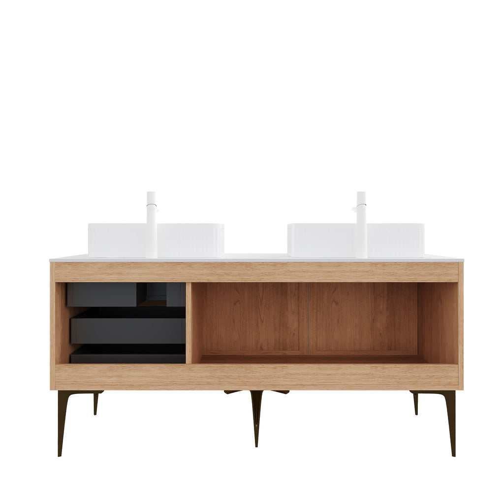 MUNIN 60" Bathroom Vanity with Sinks