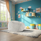 40 Inch Minky Dove Bean Bag Chair