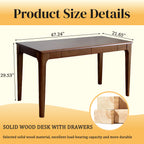 Solid Wood Desk with Drawers