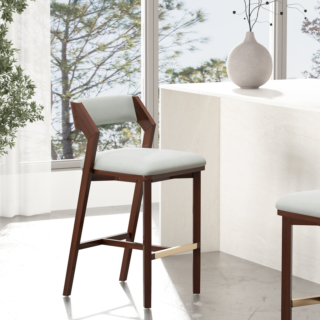 Patricia Velvet Barstool with Backrest