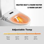 Smart Bidet Toilet Seat with Side Knob Adjustable Heated Seat