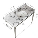 VICI 48" Bathroom Console Sink, Undermount Ceramic Vanity Basin & Panda