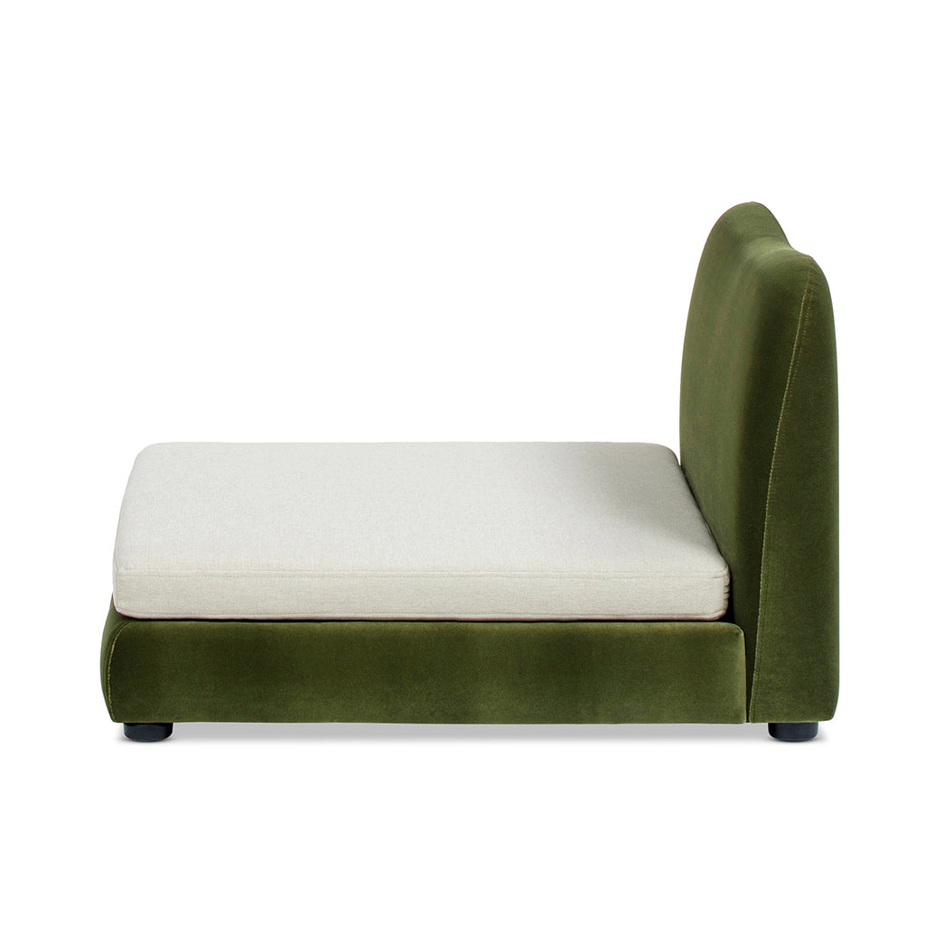 Roman Upholstered Modern Pet Bed - Olive