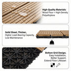 Interlocking WPC Deck Tiles 11.8"x11.8"