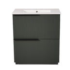 30" Bathroom Vanity with Ceramic Sink and Full-Extension Drawers