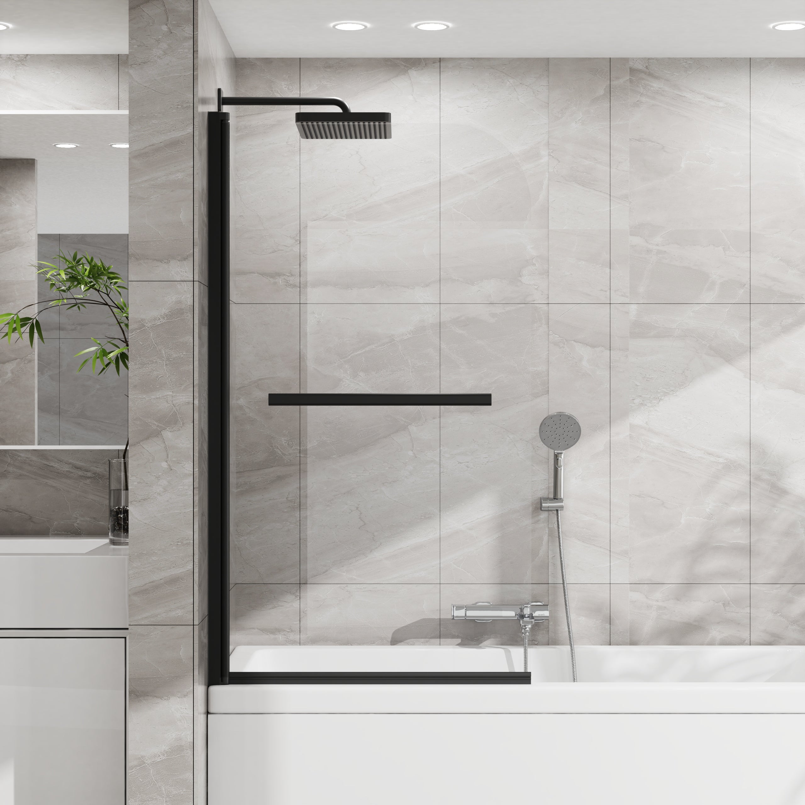 Goodyo 31" X 55" Bathtub Screen Frameless Shower Door