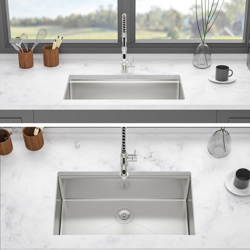 Single Bowl Undermount Workstation Kitchen Sink