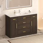 48" Dark Brown Bathroom Vanity