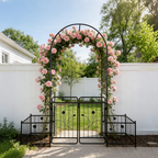 Metal Garden Arch with Gate