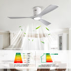 52 Inch Mounting Type Solid Wood Ceiling Fan With Light Kit