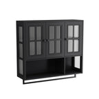 Bathroom Wall Cabinet with Open and Hidden Storage