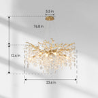 8-Light Chandelier Crystal Ceiling Lamp