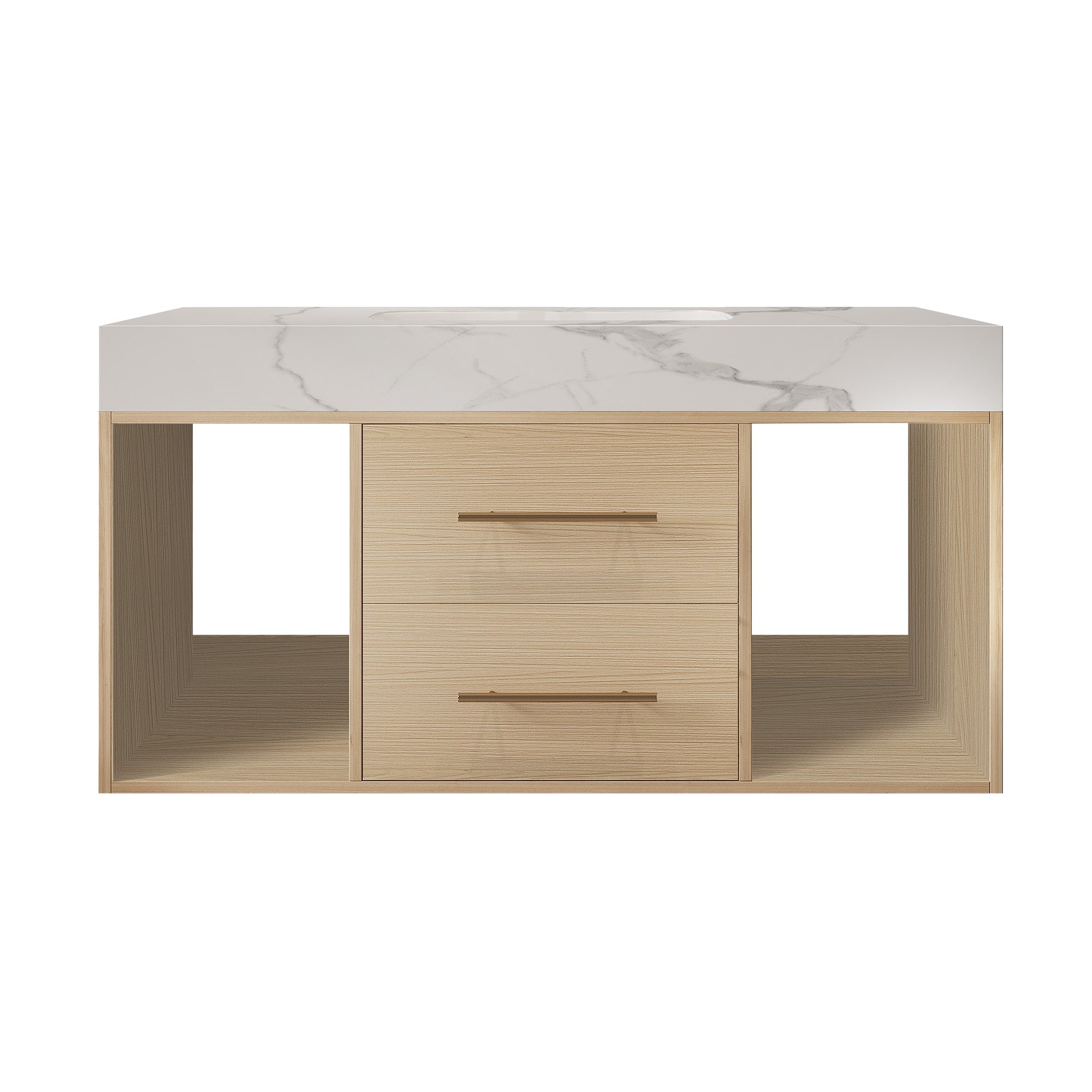 39.4" Floating Bathroom Vanity with Ceramic Sink