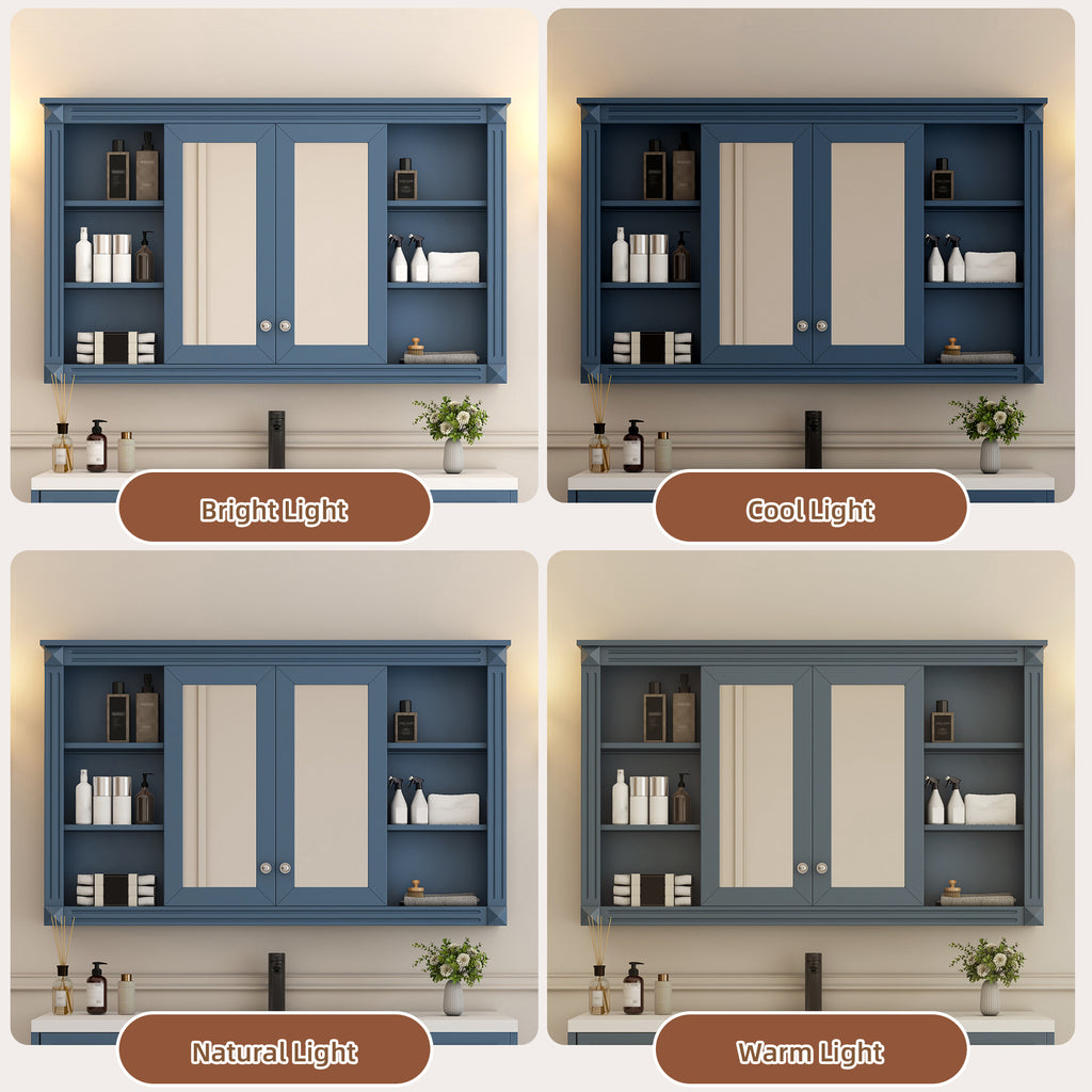 47 Inch Bathroom Mirror Cabinet with Storage